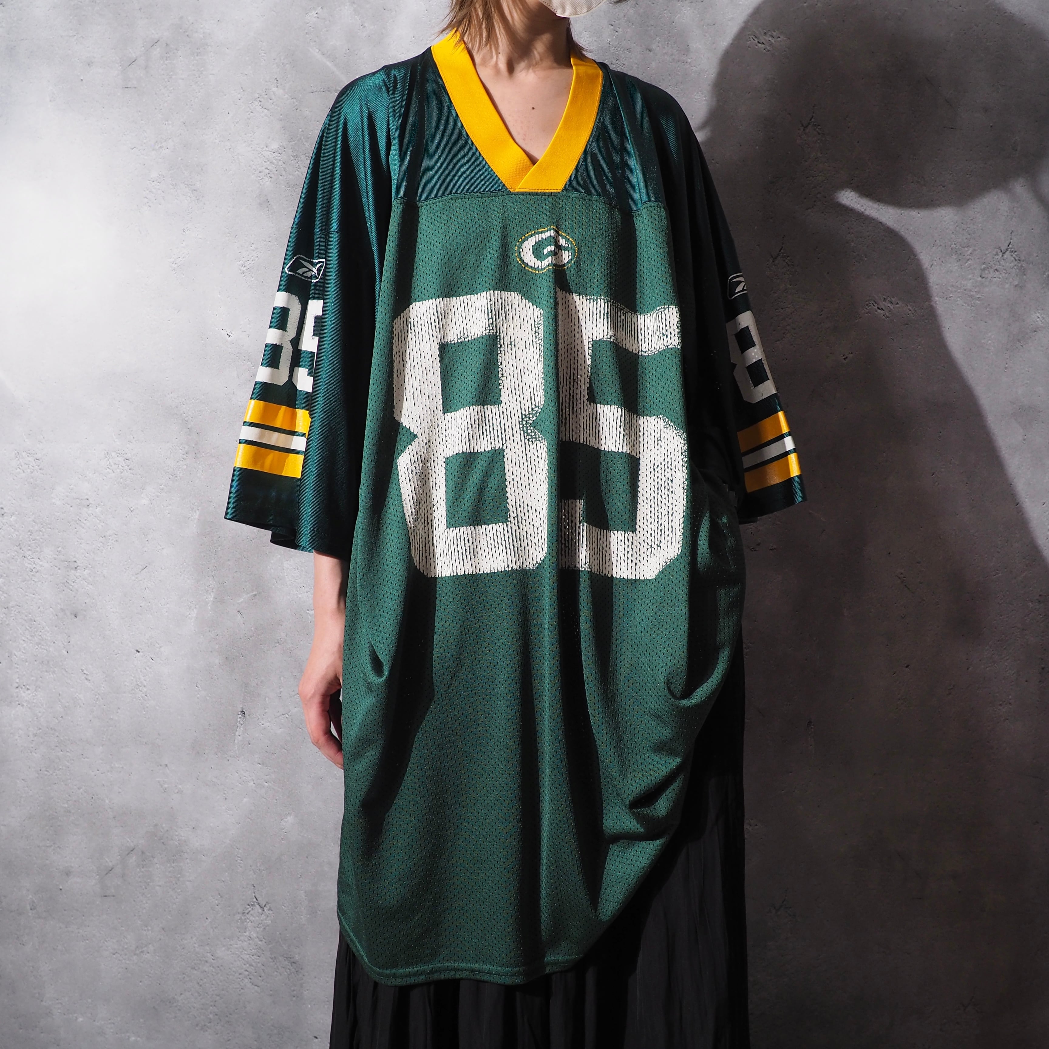NFL Reebok green bay packers ” printed loose mesh game shirt NFL Reebok green bay packers ” printed loose mesh game shirt