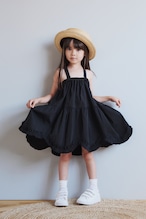 SCALLOPED DRESS BLACK 7M-9Y