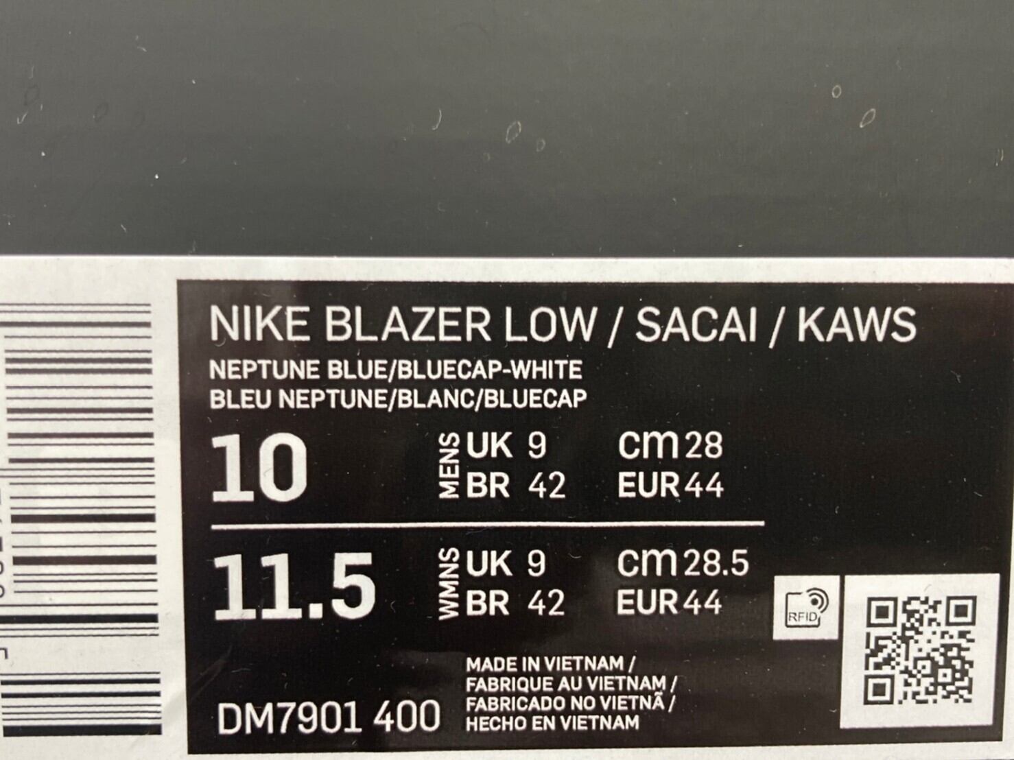 NIKE × sacai × KAWS BLAZER LOW NEPTUNE BLUE cm DM