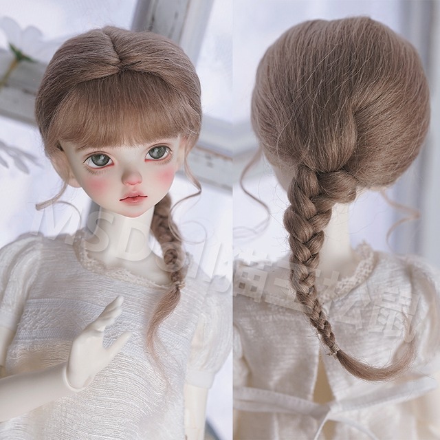 BJD ドール用 ウィッグ  モヘア 編みウィッグ SDサイズ人形用MS-doll