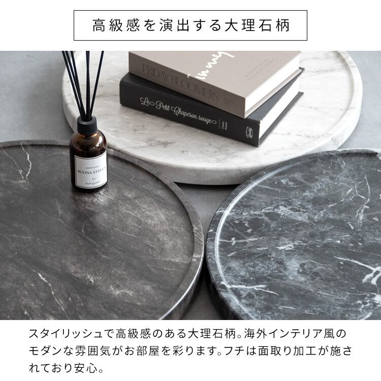 北欧風 オシャレドレッサー グレー 80cmレザー調 大理石天板 LEDミラー