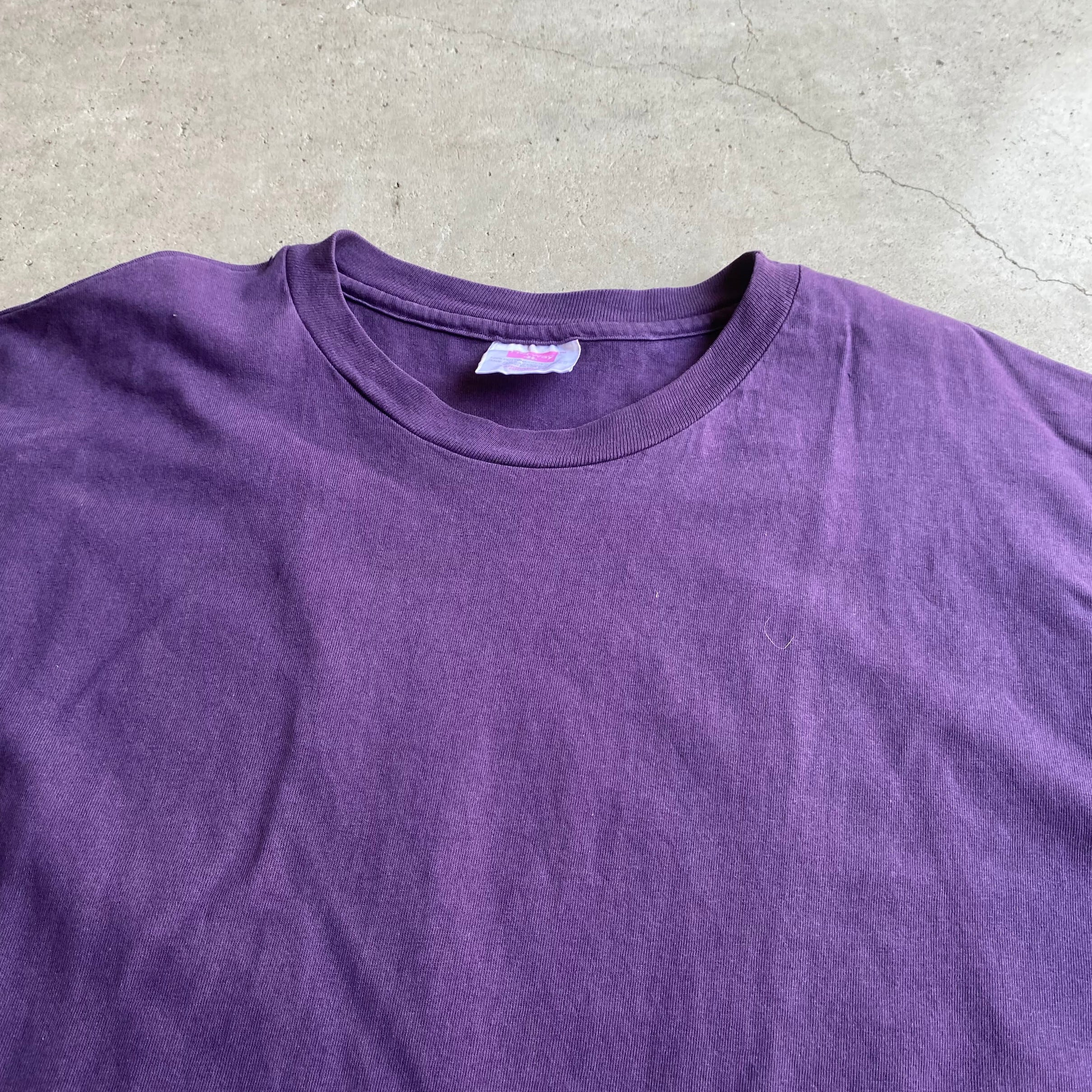 80s USA製 フルーツオブザルーム ポケット付き 無地 半袖 Tシャツ 80s 