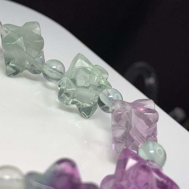 2こんぺいとうフローライトブレスレット