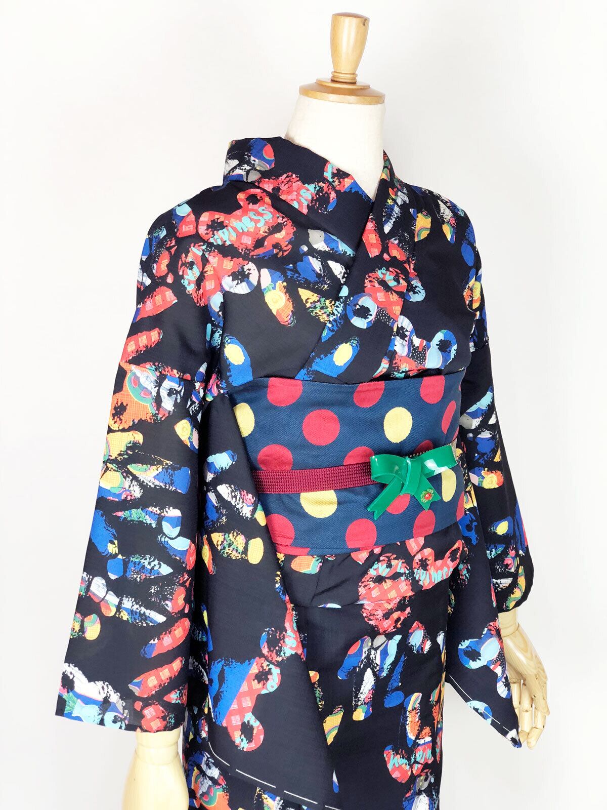 M・L寸即納品あり】セオアルファ浴衣「くまタン」ブラック | 重宗玉緒