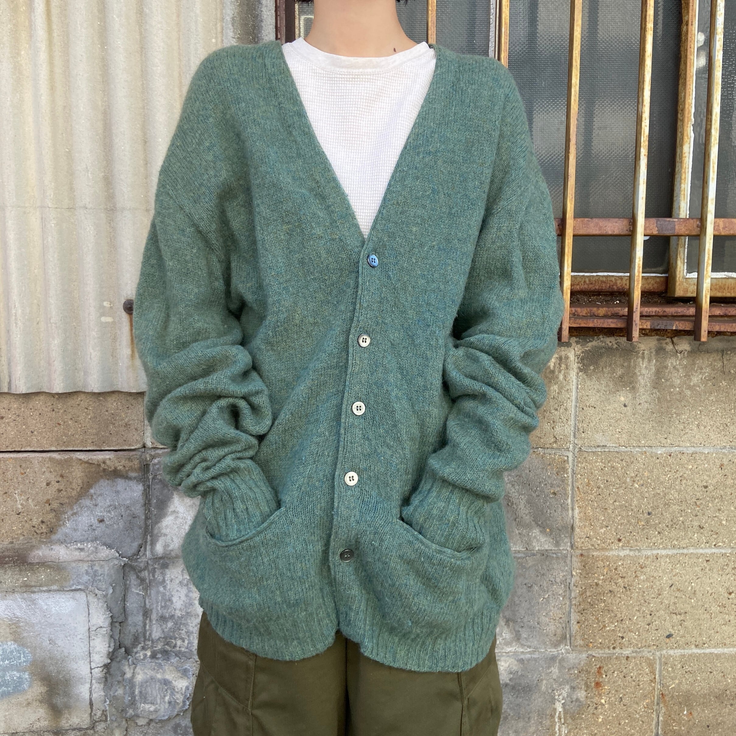 60年代 USA製 McGREGOR マックレガー モヘア カーディガン メンズXL 