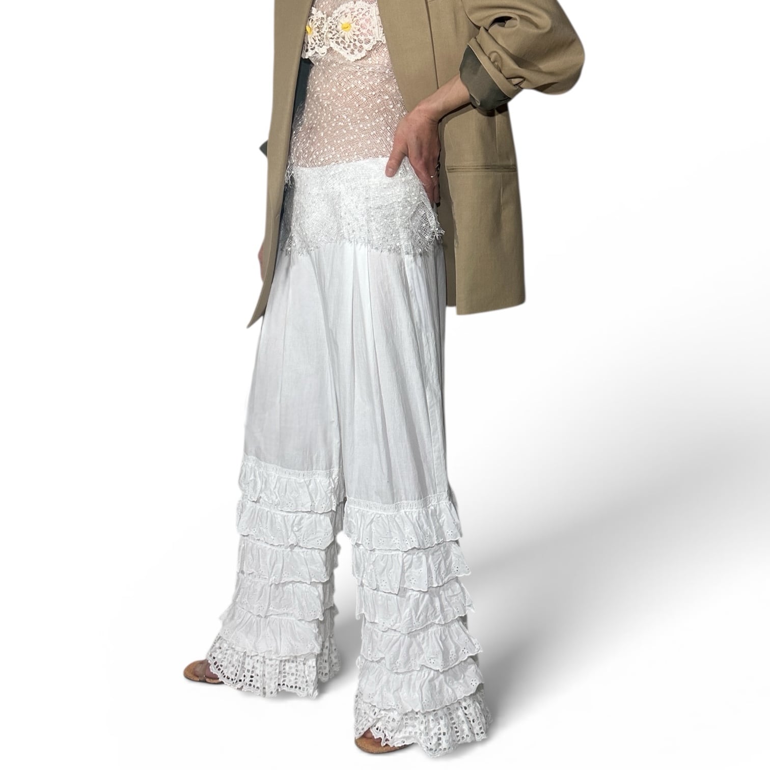 FUMIKA_UCHIDA  [LAWN TIERED PANTS]