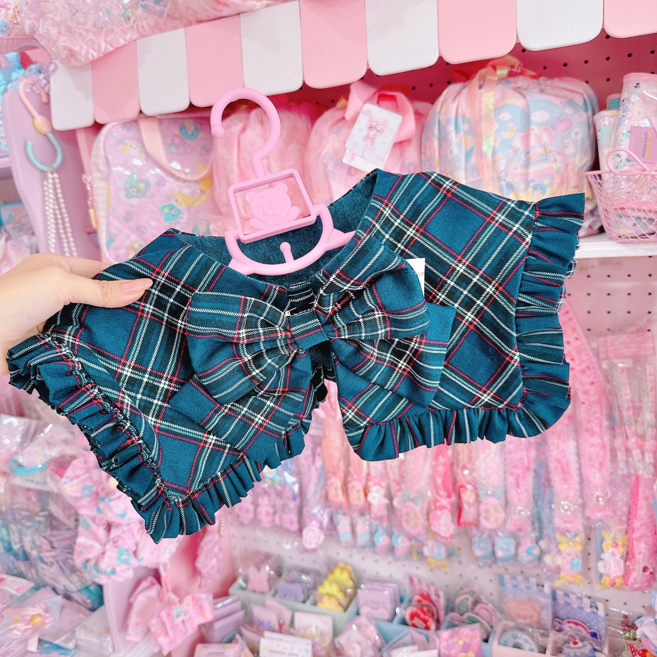 【F1】73-23タータンチェックつけ襟