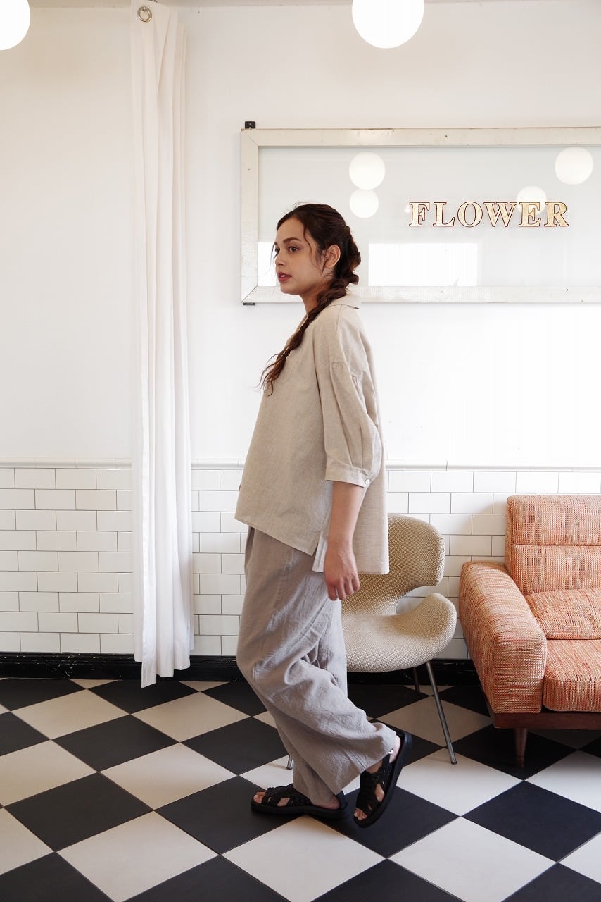 OG Co. Li. Chambray Open Collar Shirt