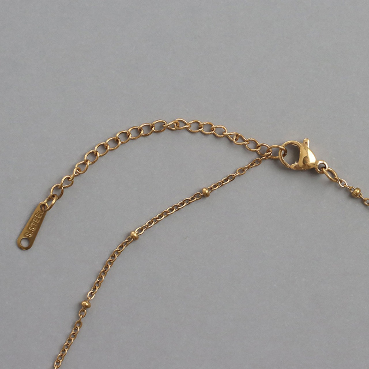 【ネコポス便】ネックレス 金属アレルギー対応 メタルフラワーネックレス ステンレス 金アレ対応 レディース シンプル おしゃれ 大人 かわいい 上品 キレイめ ゴールド 2375