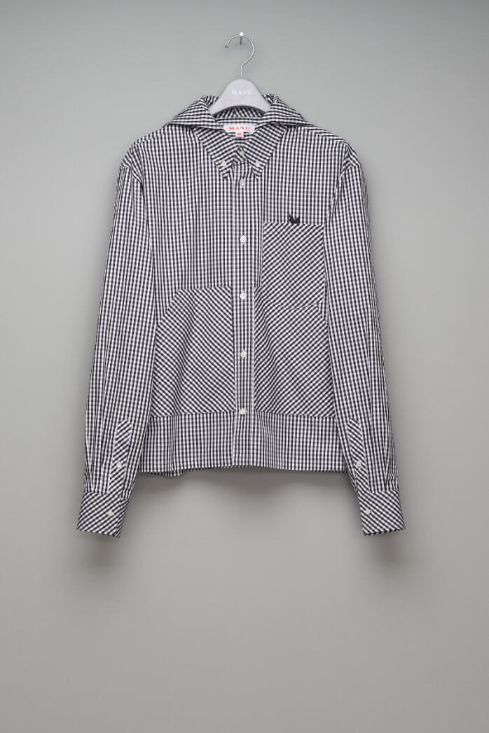 25SS】MASU HOODED B.D SHIRT (BLACK) M25K6SH001 | IAAAM ONLINE