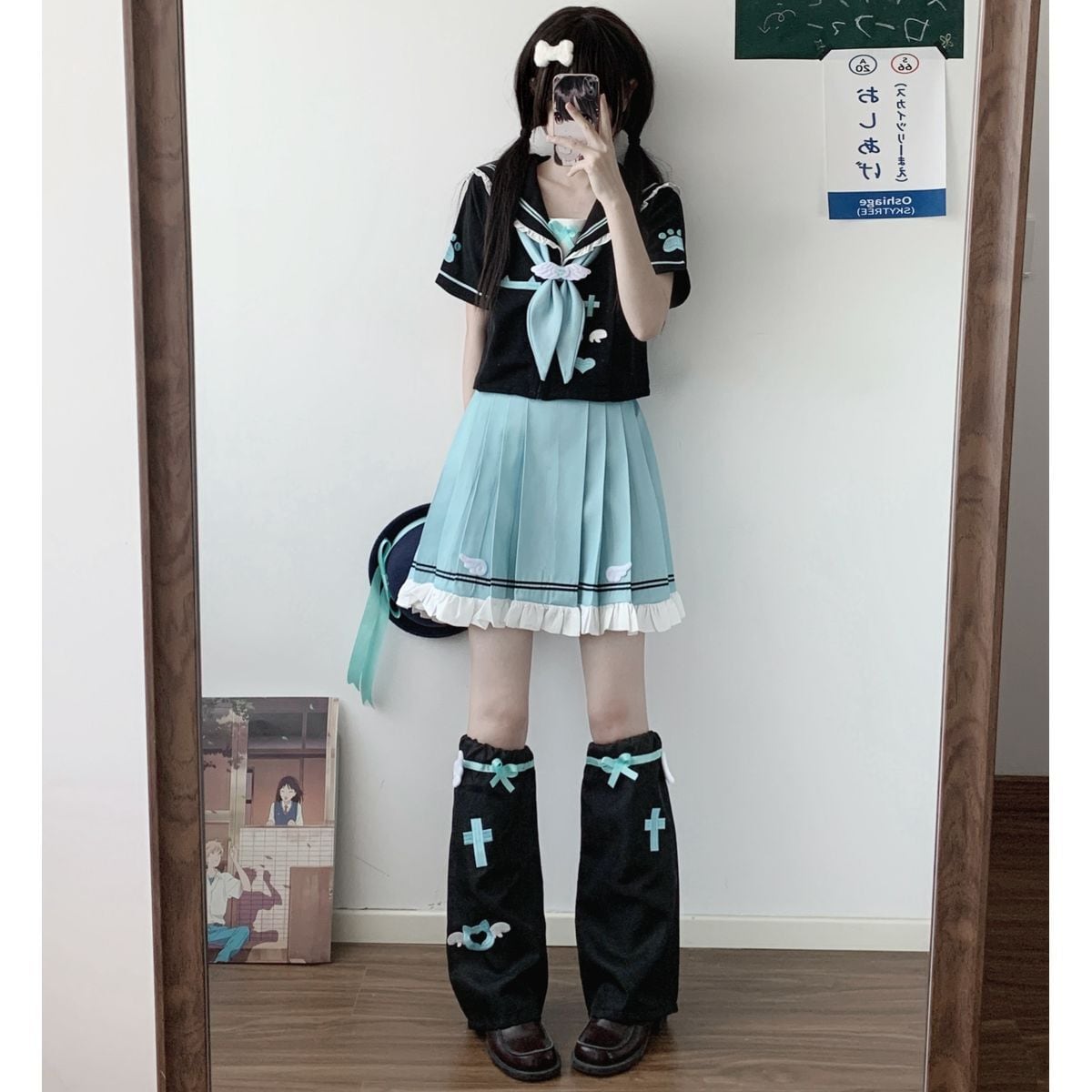 レッグウォーマ付きエンジェルセーラーセットアップ | Maiden's Rêve