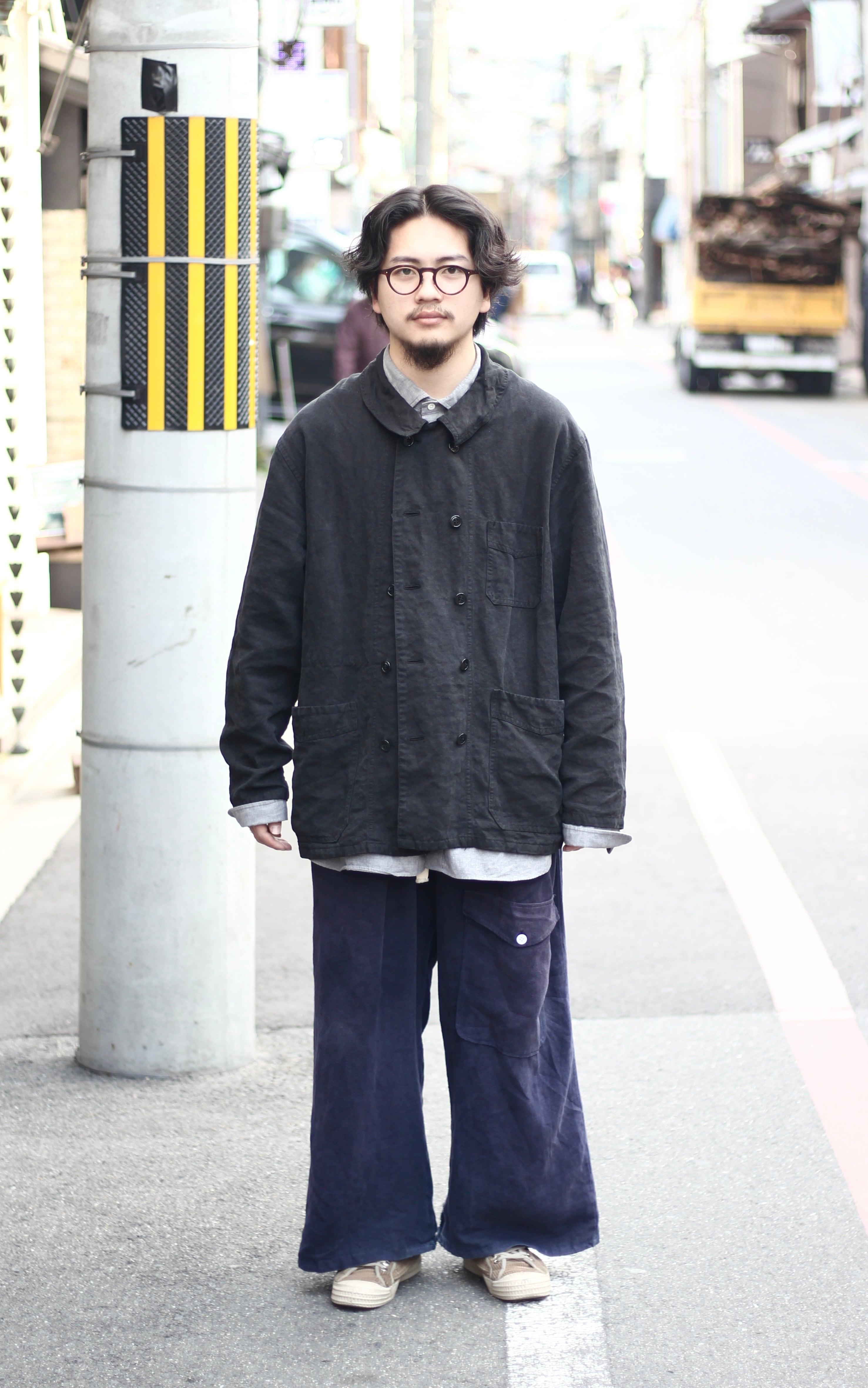 Achuu original antique linen work jacket | 京都古着屋 Achuu