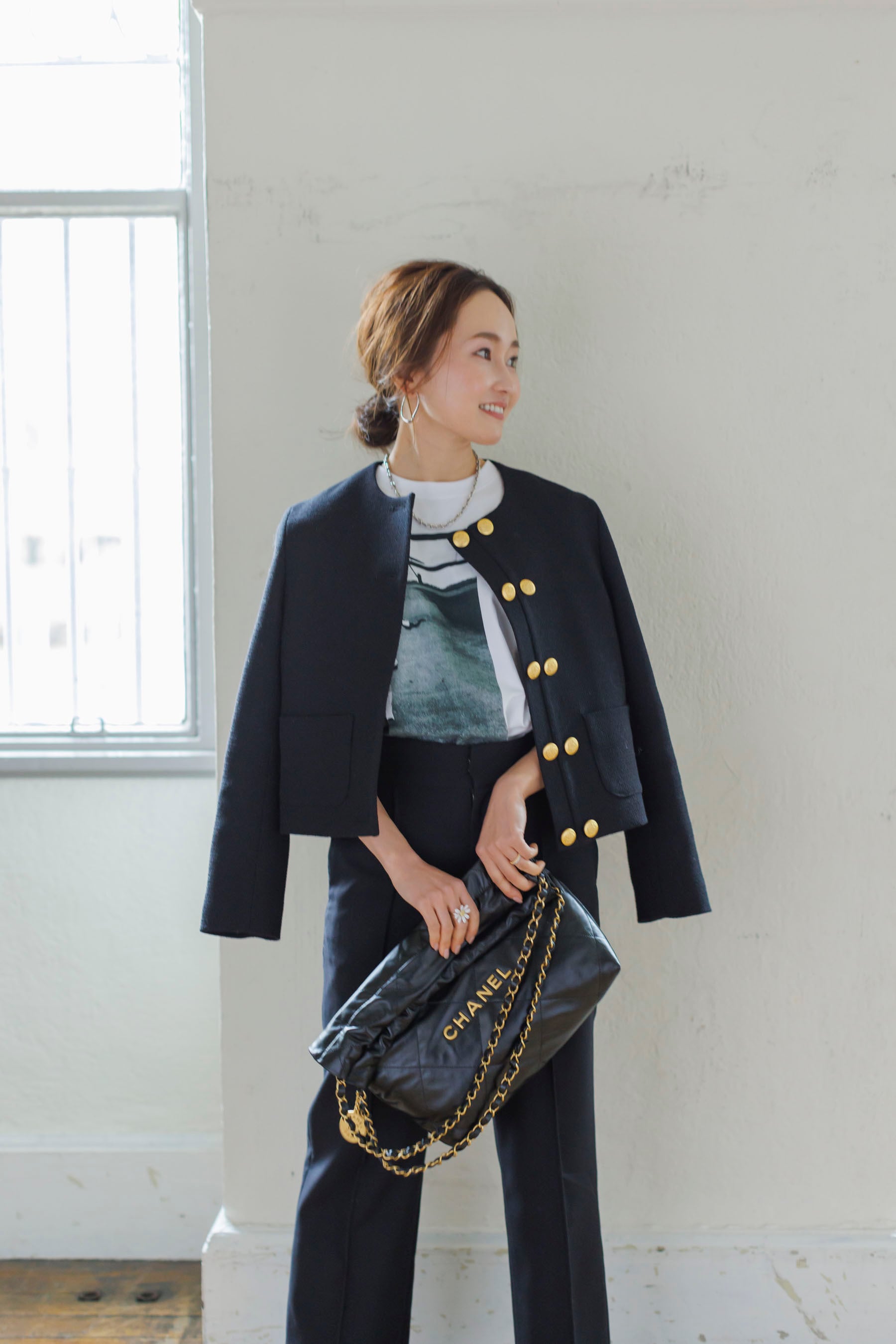 3/15(fri)21:00- Double button tweed jacket | Bluelea
