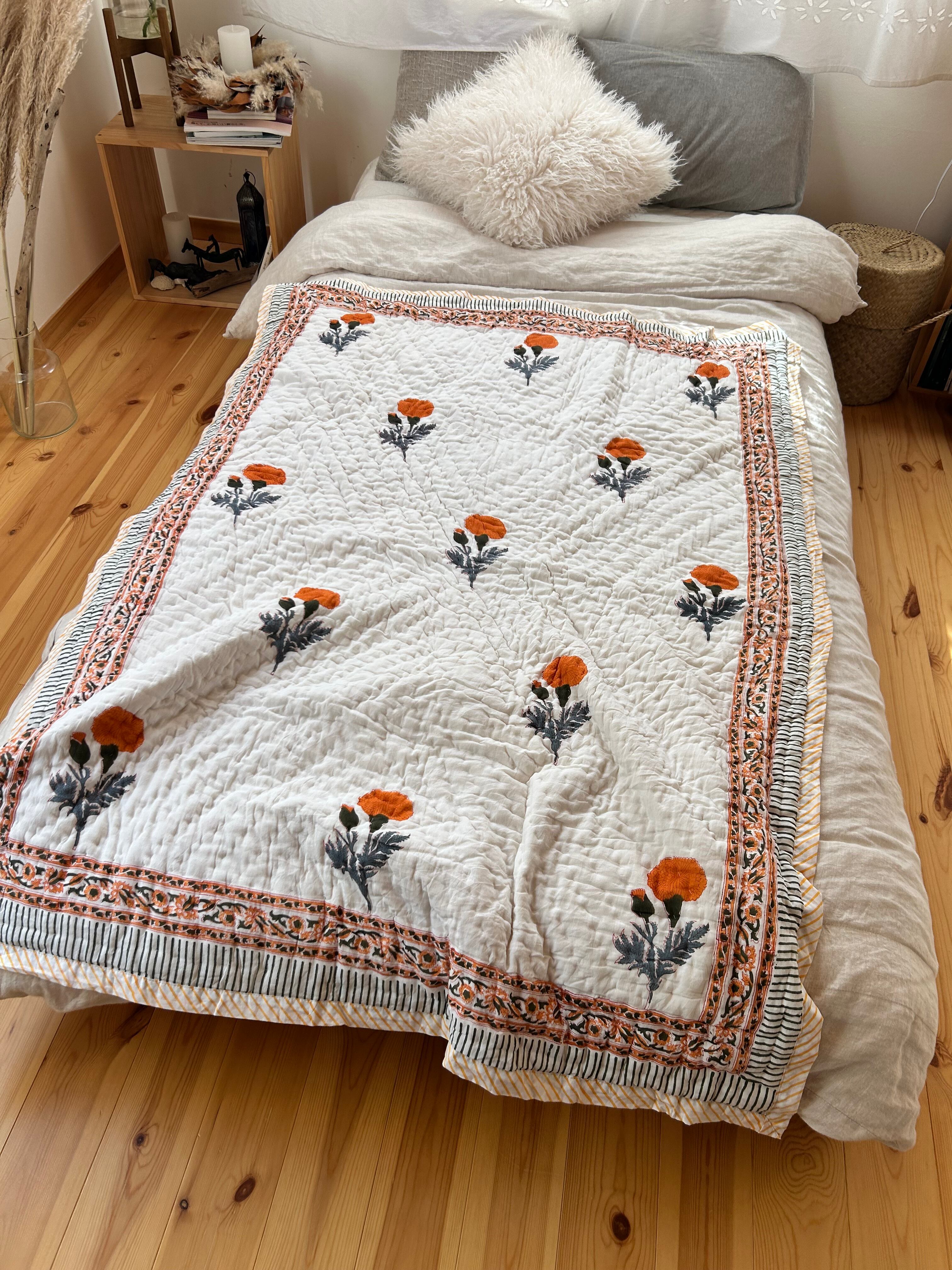 Toko Lotus 【ブロックプリントキルト・インドのお布団】