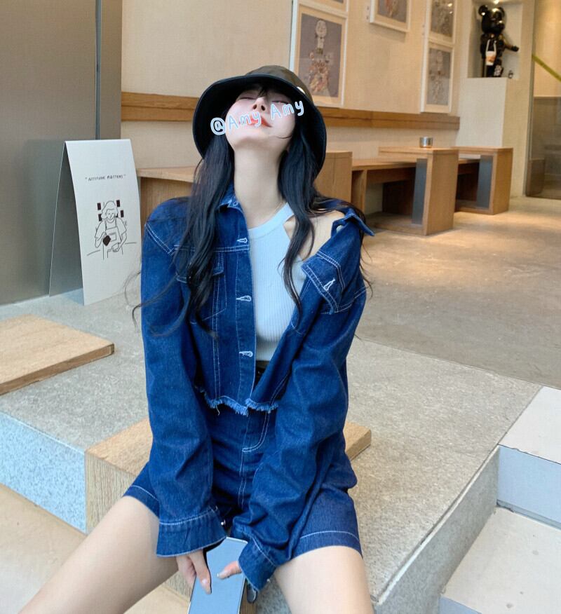 ショートコート サマー薄手カーディガントップス ロング 夏物 ブラックストロベリース52454529272