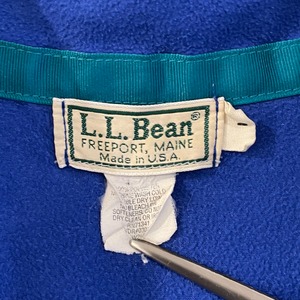 【L.L.Bean】90s USA製 ハーフジップ プルオーバー フリース アメリカ古着