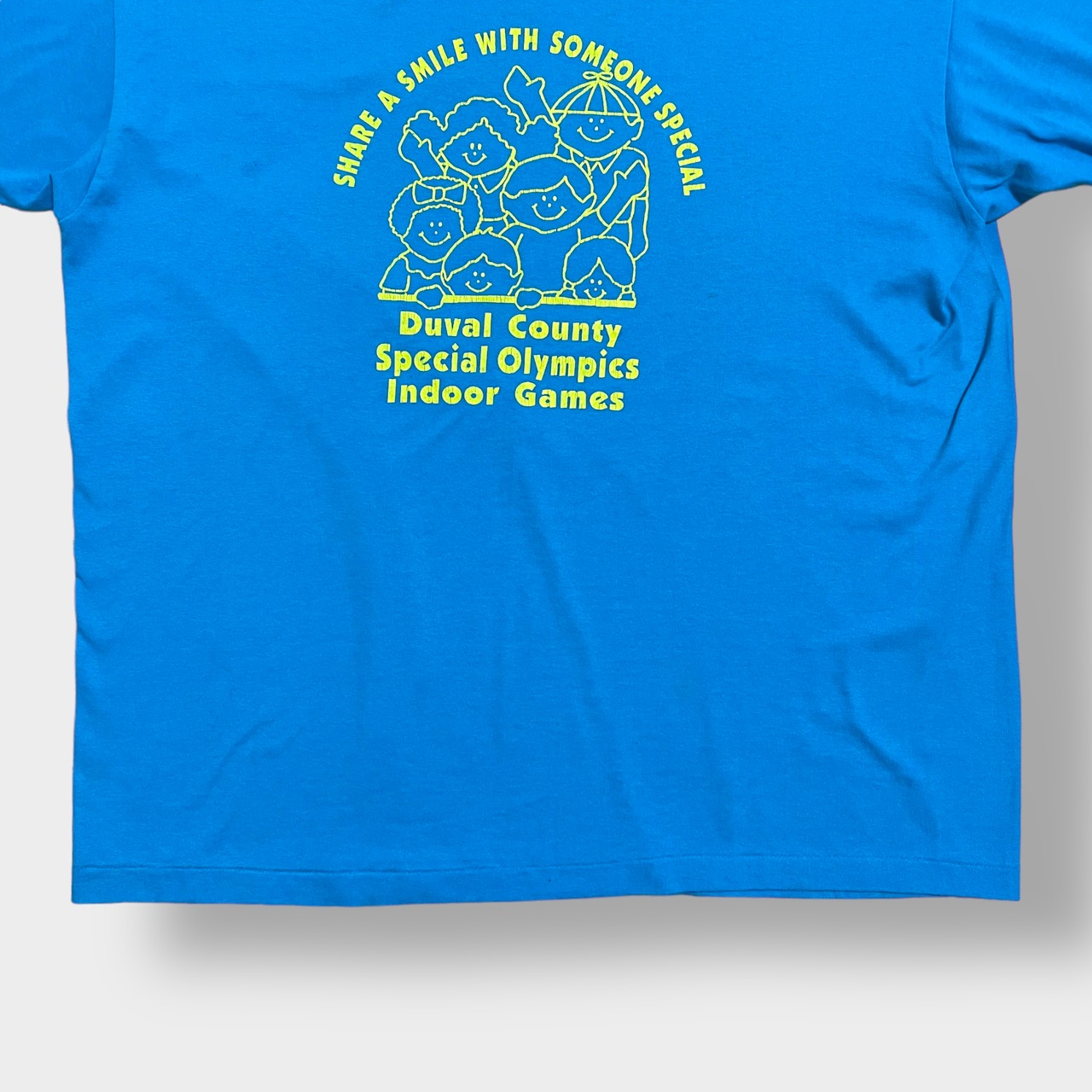 【Hanes】80s USA製 Tシャツ イラスト プリント シングルステッチ アーチロゴ XL ビンテージ US古着