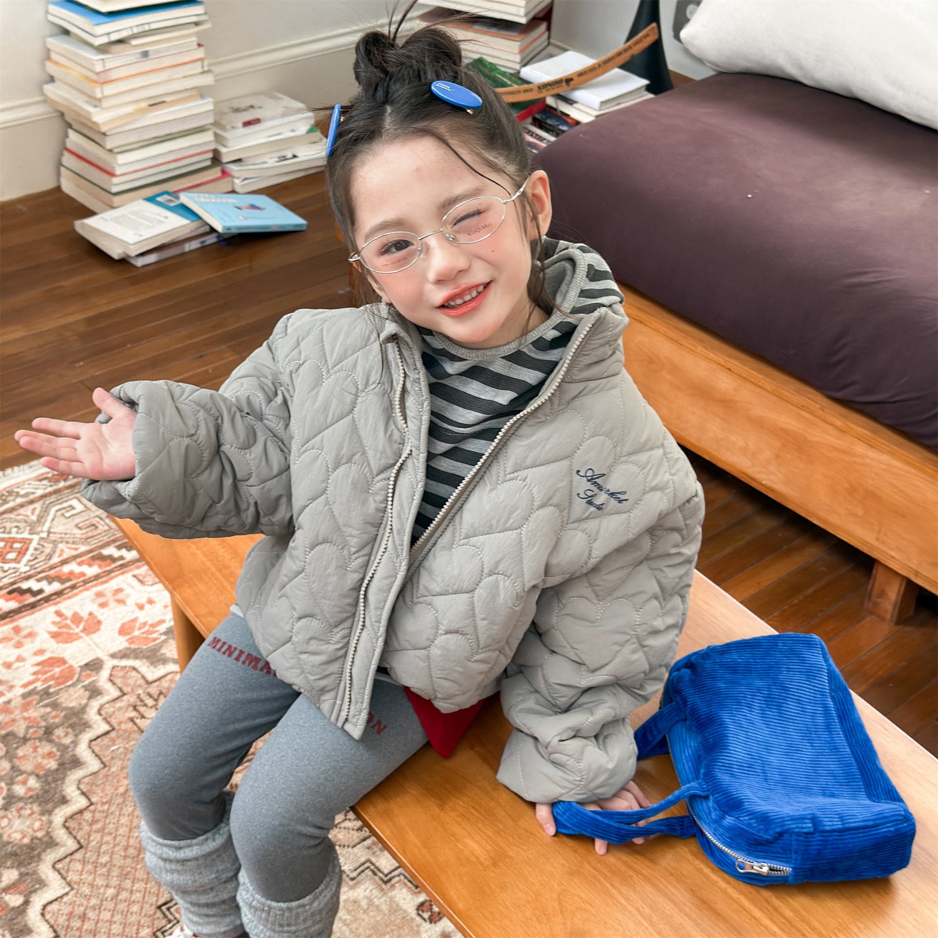 ハートキルティングショート丈アウター