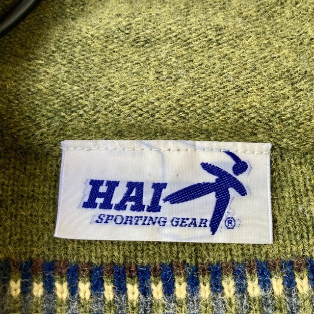 HAI SPORTING GEAR セーター 80s モックネック ボーダー ISSEY MIYAKE ヴィンテージ古着 画像5