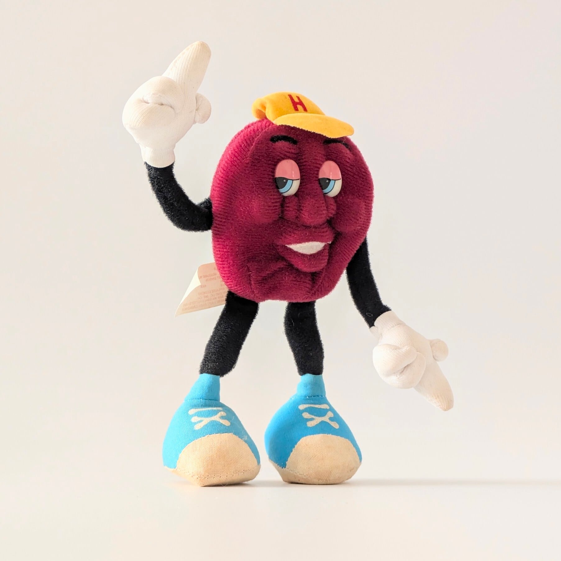 ☆ VINTAGE 1988 ☆ 【 California Raisins（カリフォルニアレーズン） 】 『 HARDEE'S SOFT RAISIN CONGA DANCER 』ベンダブルぬいぐるみ / plush toy / ビンテージトイ 〚アメリカン雑貨 アメトイ〛
