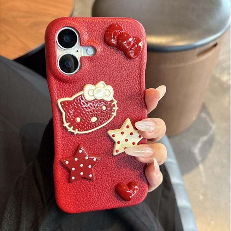 hellokitty ハローキティ iphoneケース レッド スマホケース iPhone 16