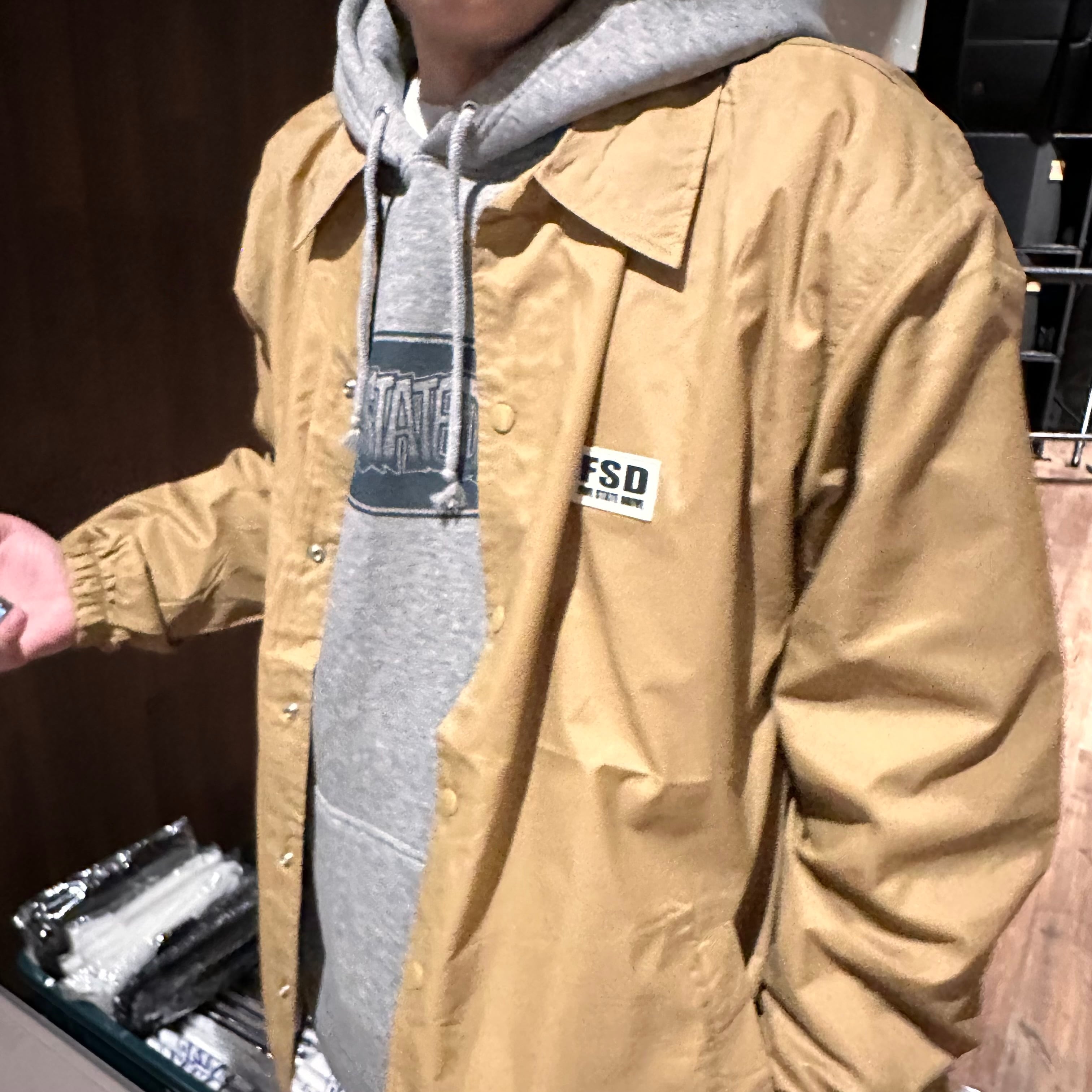 Basic コーチジャケット ブラウン/ブラック | FIVE STATE DRIVE Web Store