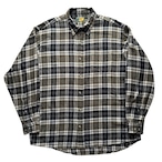 Bass Pro Shops / Plaid Button Down Flannel Shirt / Olive / XL / 90s