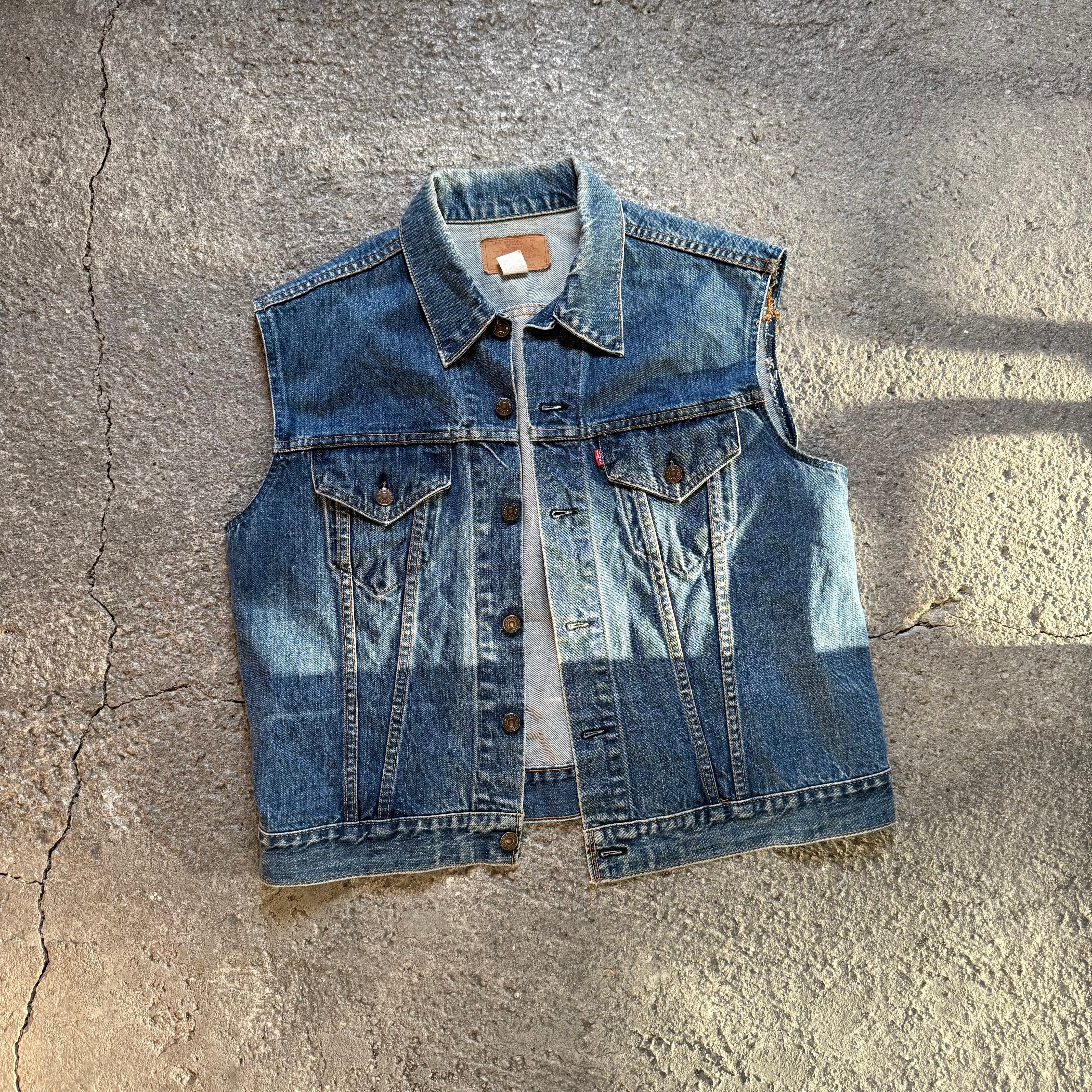 70's~ Levi's 70505 cut off denim vest | Pheasant