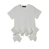 MME138TEB プリーツヘムTシャツ
