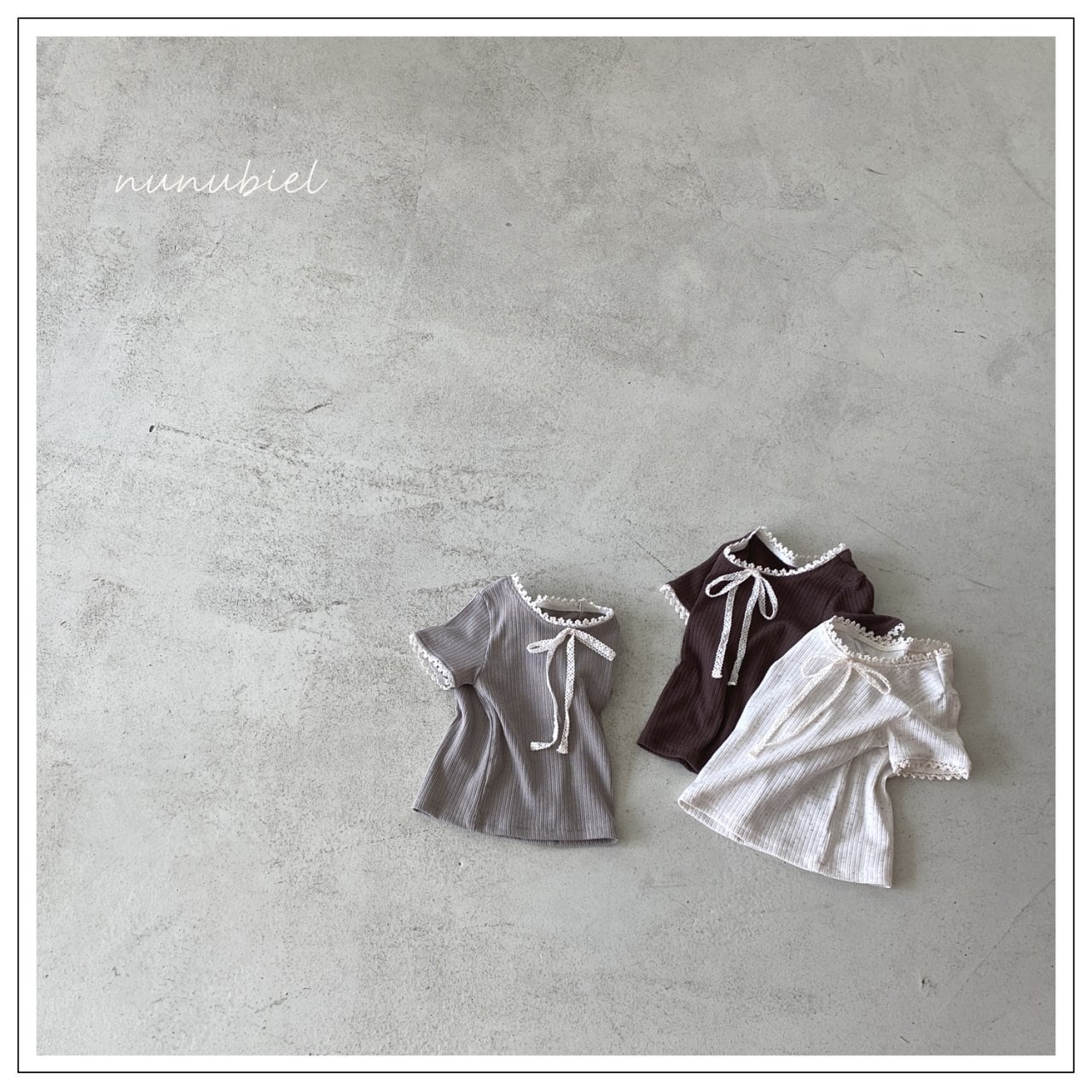 【即納】nunubiel / リボンTシャツ