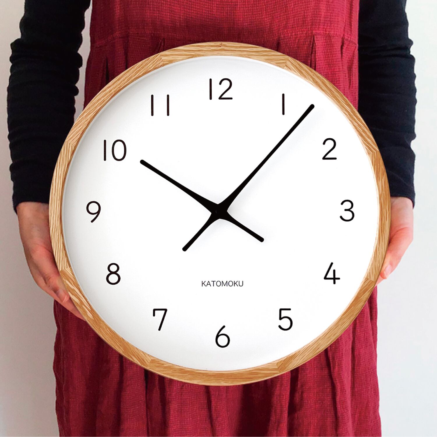 KATOMOKU muku clock 13 LL オーク km-139OA 掛け時計 | 加藤木工株式