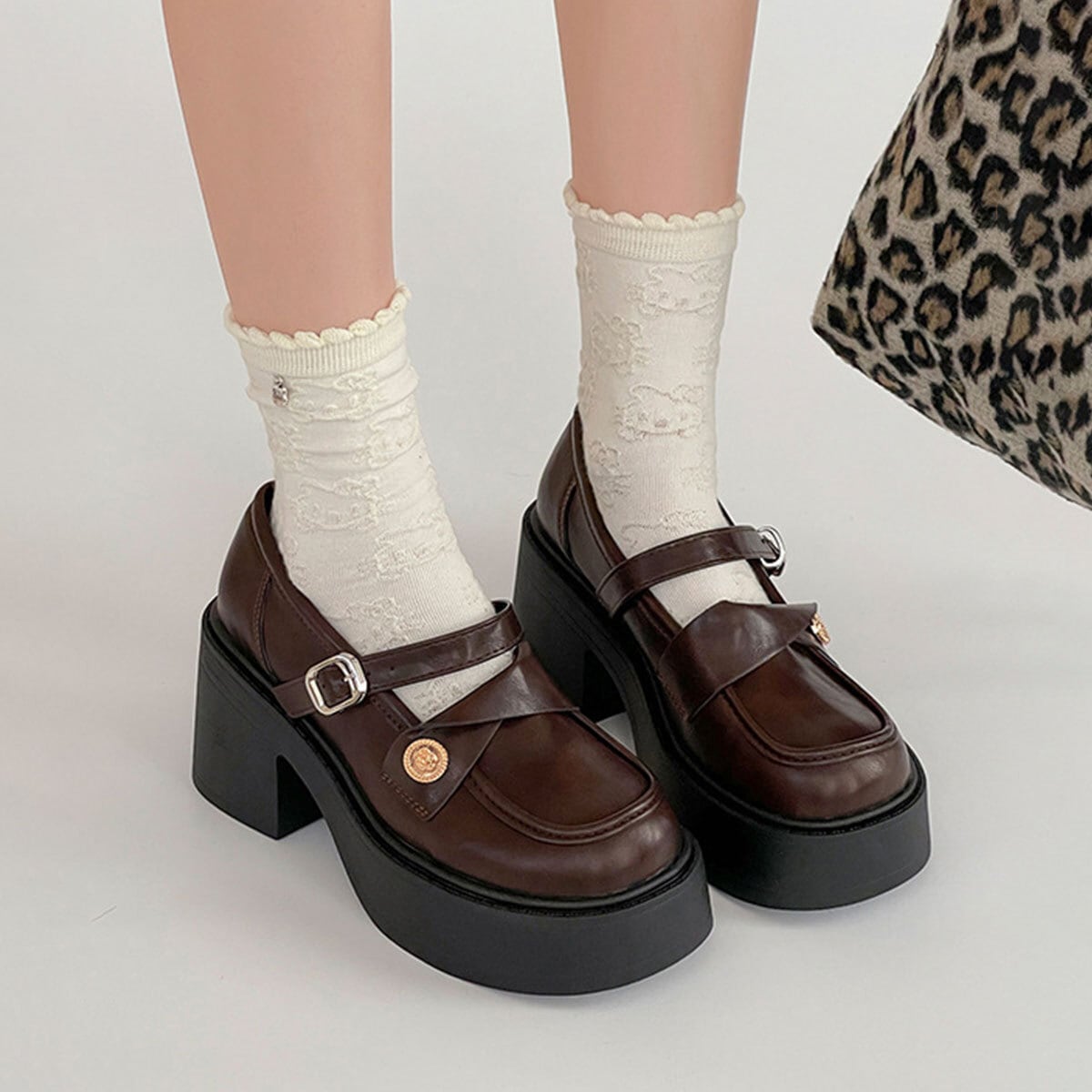 学院風 厚底 ローファー レディース 韓国 通勤 通学 学生 大人 きれいめ PUレザー シンプル ガーリー シューズ コスプレ メイド チャンキーヒール 大人可愛い 大人女子