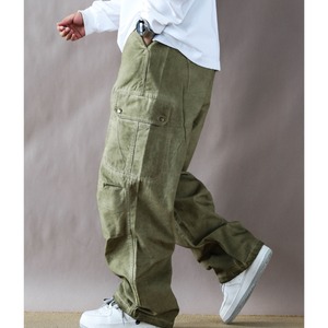 Side pocket design pants C3833
