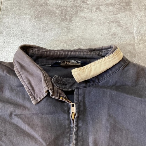 90s Polo Ralph Lauren サンフェード ブラック スイングトップ チンストラップ 無地 ポルトガル製 L jacket 詳細写真4