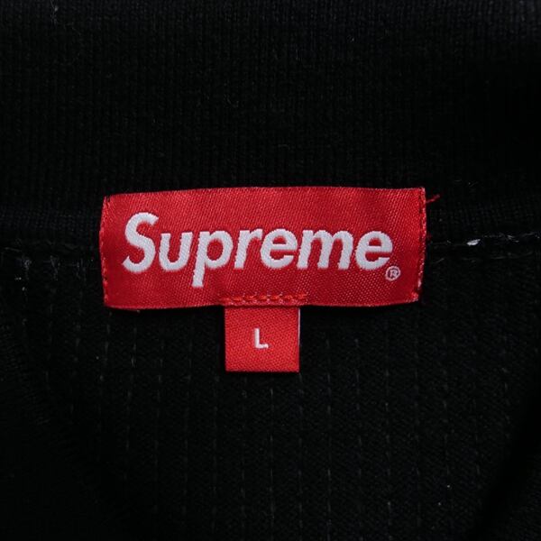 23ss Supreme Sequin Stripe Zip Polo Lサイズ 最低価格販売