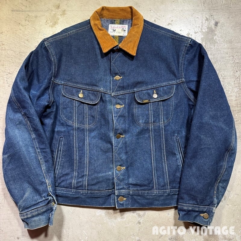 80's Lee 221-2641 STORM RIDER ブランケットライナーデニムジャケット ストームライダー 濃いめ ビッグサイズ 48LONG USA製 希少 ヴィンテージ BA-2941 RM3362H