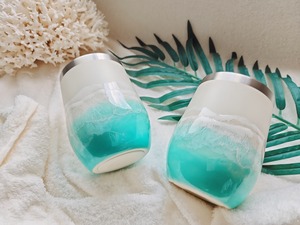 411.オーシャンレジンアート 海のステンレスタンブラー