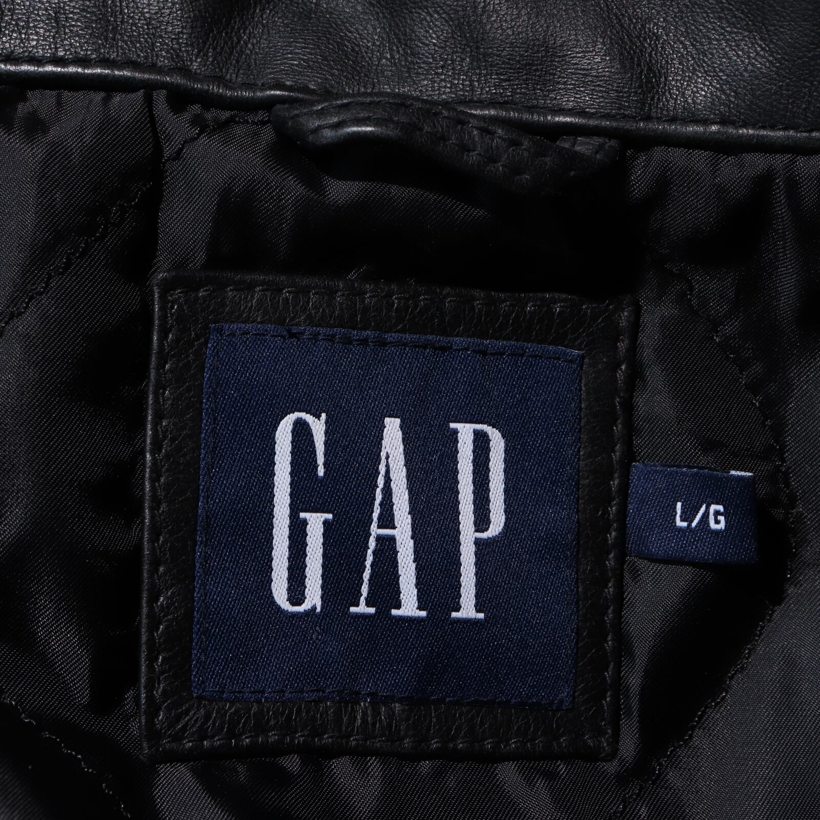 OLD GAP 90s Lレザー カーコート ジャケット オールドギャップ 黒