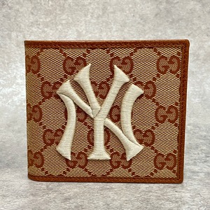 GUCCI グッチ 547785 GG柄 2つ折り財布 MLBラベル ニューヨークヤンキース 5249-202203