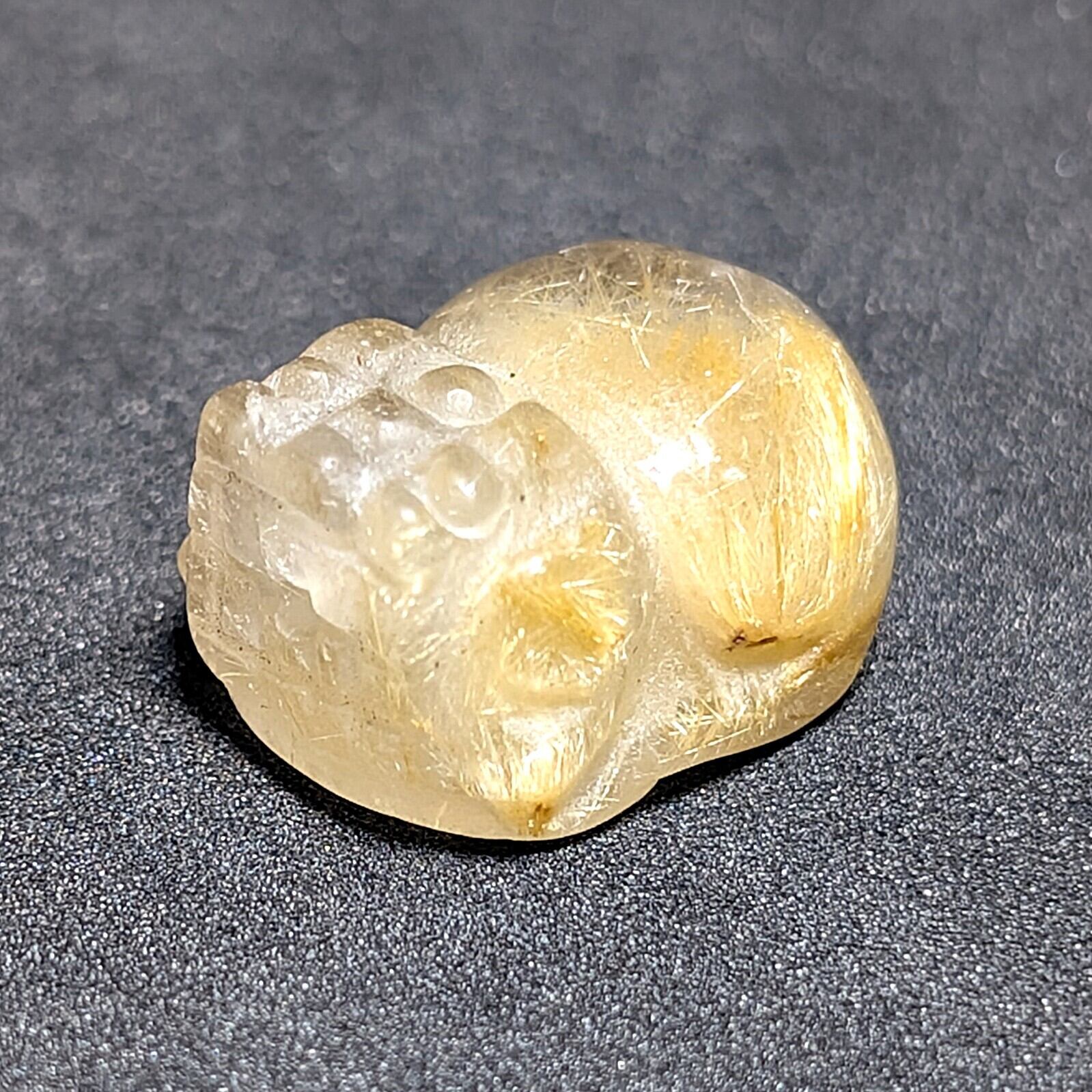 フクロウ 水晶クラスター 彫物 開運 天然石 D379-2〕彫刻品 水晶