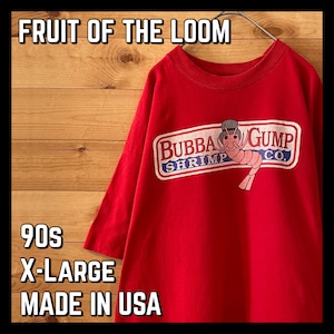 【FRUIT OF THE LOOM】90s  USA製 ババガンプ シュリンプ アドバタイジングTシャツ アメリカ古着