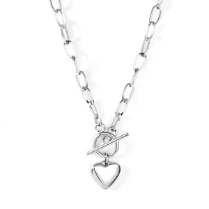 Heart Toggled Necklace【SILVER】