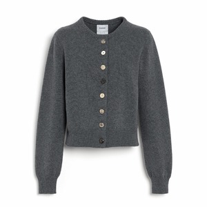 BARRIE　MISMATCH BUTTONS CARDIGAN　DERBY GREY