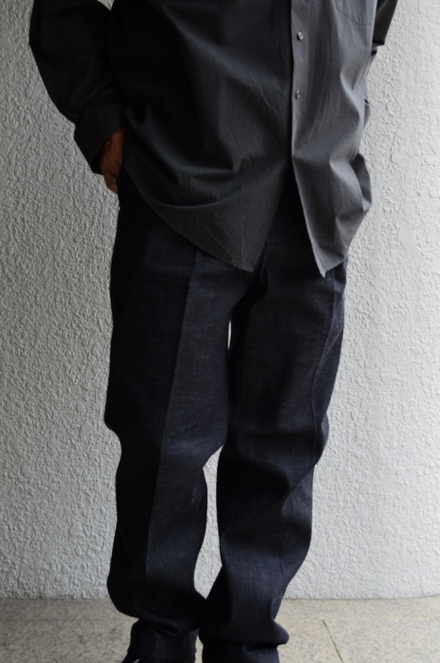 Sugar&Co 1Tuck Rigid Denim Trouser by Daddy's Pants Regular Fit From JPN Okayama Denim Slacks シュガーアンドコー デニムスラックス リジッドデニム 日本製