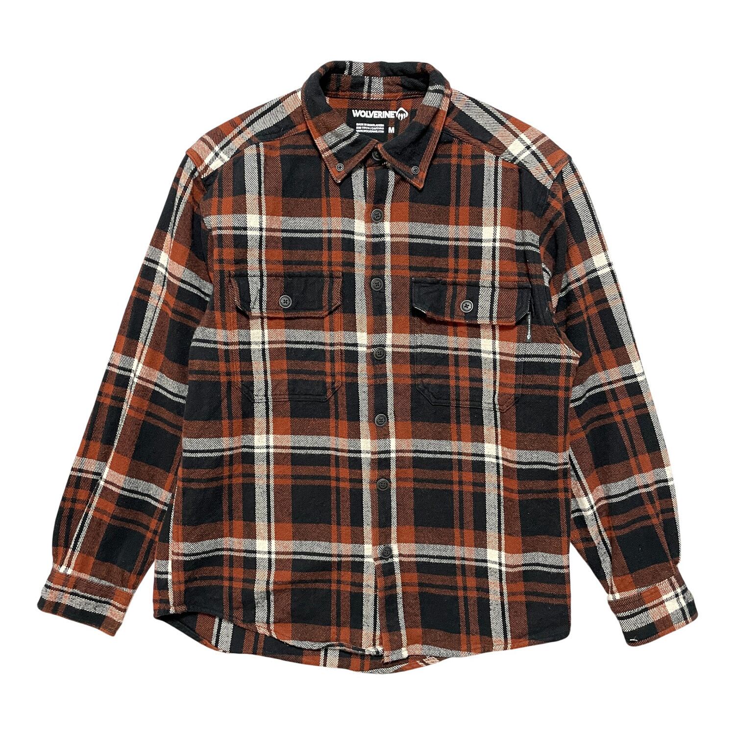 USA 古着 WOLVERINE ウルバリン ヘビーフランネル コットン チェック柄