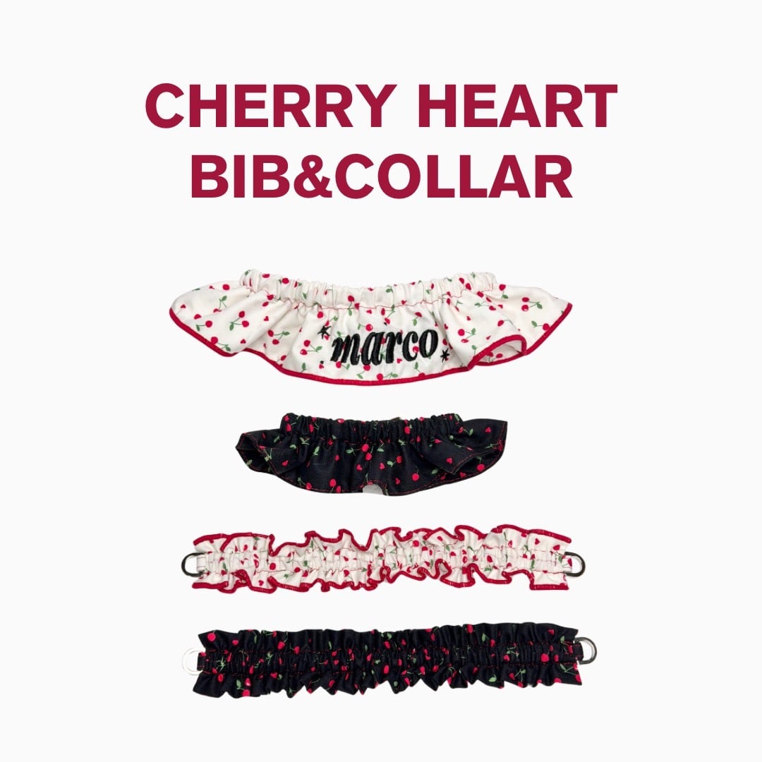 予約【littlesara】Cherry Heart Collar (2Color)