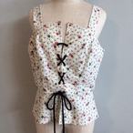 70s floral  print bustier