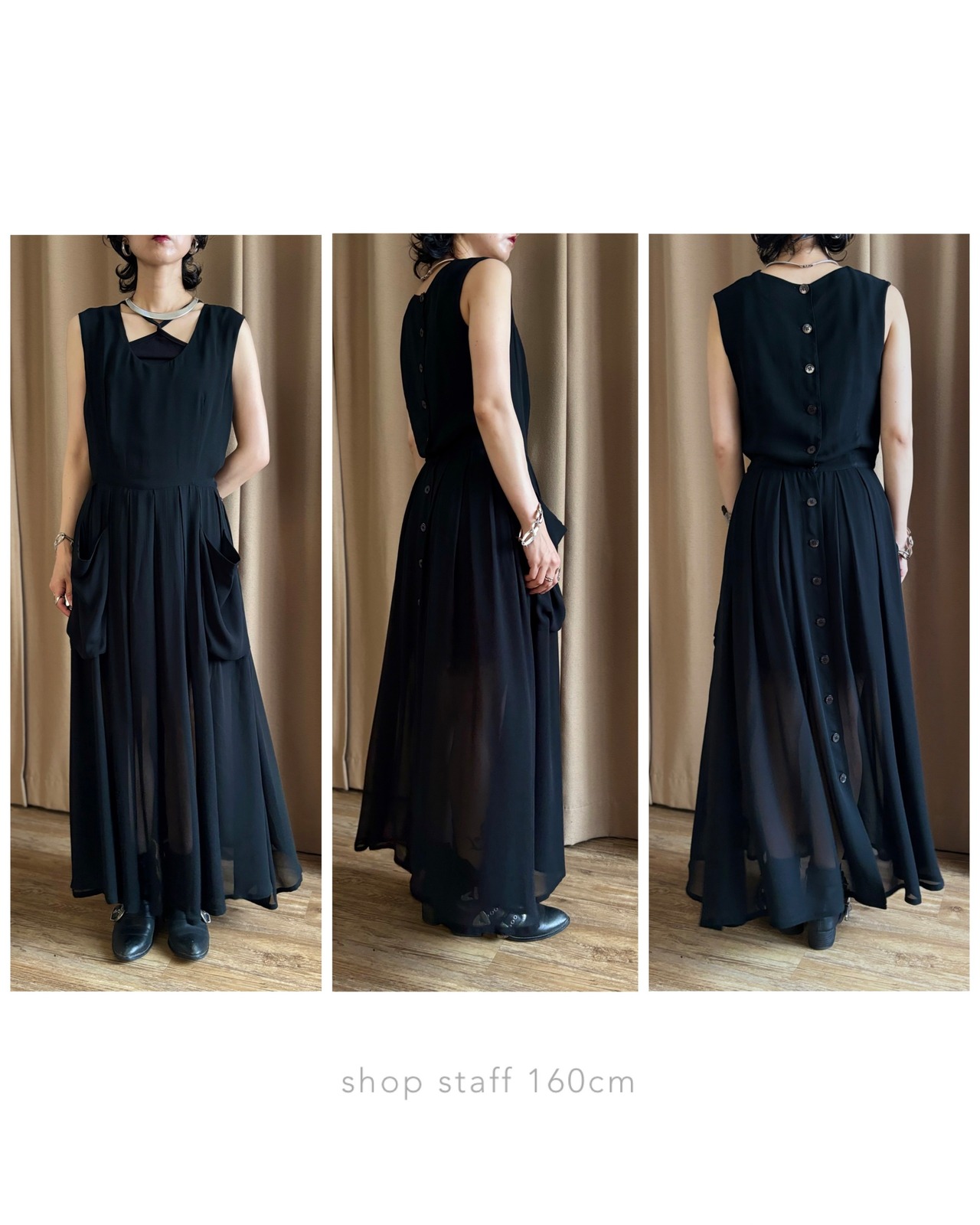 MADE IN ITALY black sheer dress-5138-7