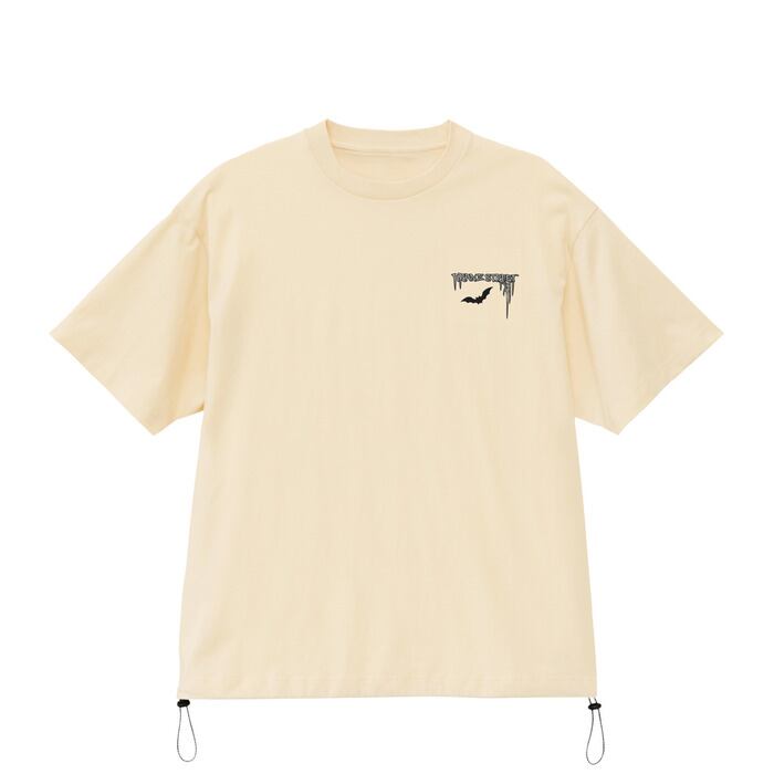シャドードリップ 刺繍 ドローコード Tシャツ │ ドロップショルダー