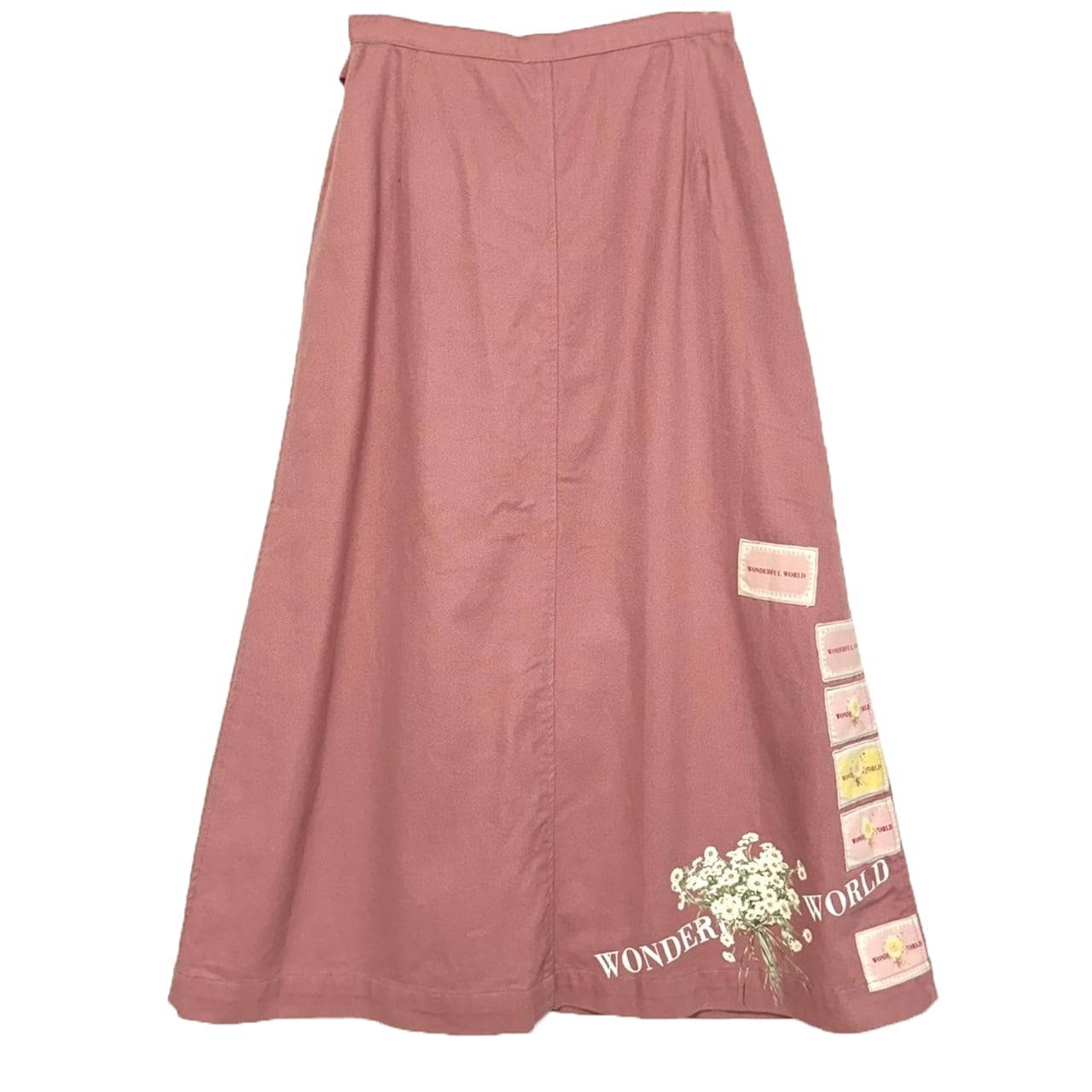 新品 ワンダフルワールド♥いちごプリント段々スカート／赤